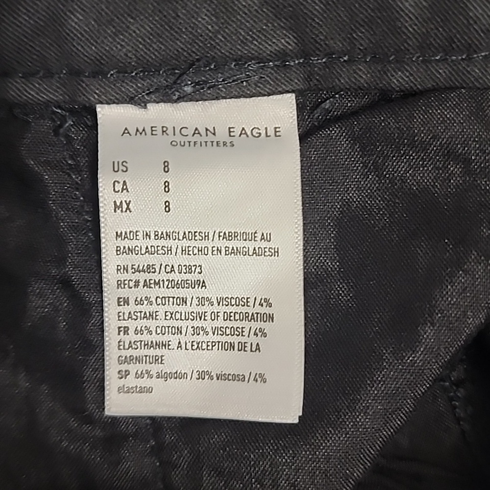 American Eagle Black Women's Shorts Sz 8  - Picture 10 of 10